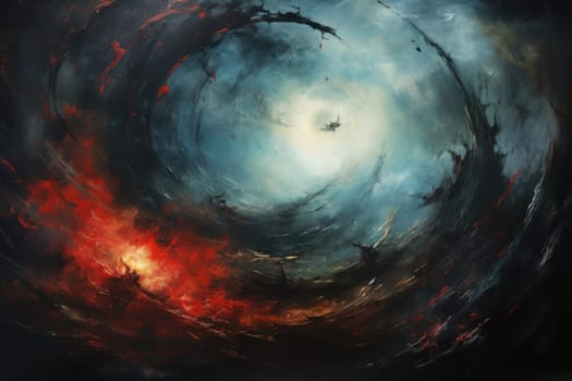 In the realm of fantasy, whirling vortex elementals manifest, harnessing their elemental prowess to conjure powerful storms.