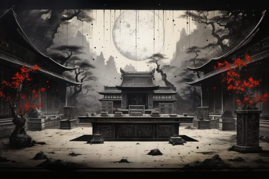 An awe-inspiring depiction of celestial libraries, ancient repositories of boundless universal wisdom.