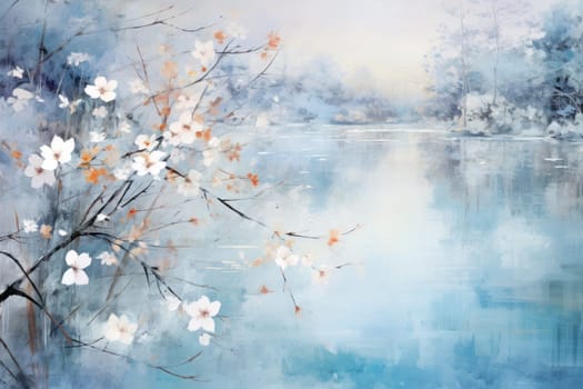 An exquisite visual representation of winter's enchantment, featuring frozen lakes, rivers, and ponds.