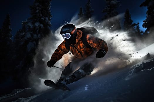 A dynamic portrayal of the exhilarating winter season, featuring individuals engaged in a range of invigorating activities such as skiing, snowboarding, and ice skating.