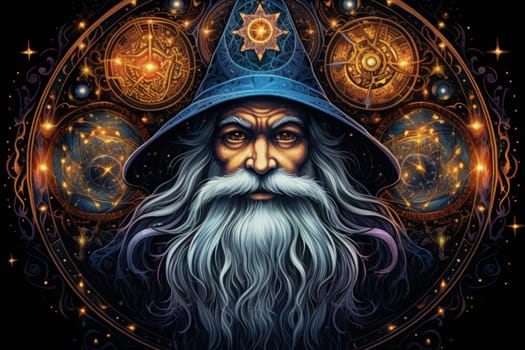 A mesmerizing portrayal of venerable and formidable wizards, exuding wisdom as they masterfully cast intricate arcane spells, wielding ancient staffs adorned with mystic runes.