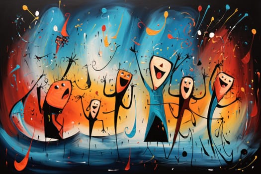 A whimsical portrayal of mischievous laughter sprites, their infectious joy and mirth radiating as they frolic through enchanted meadows.