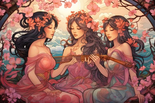 Immerse yourself in the enchanting world of holiday magic with this captivating illustration by a professional visual artist.