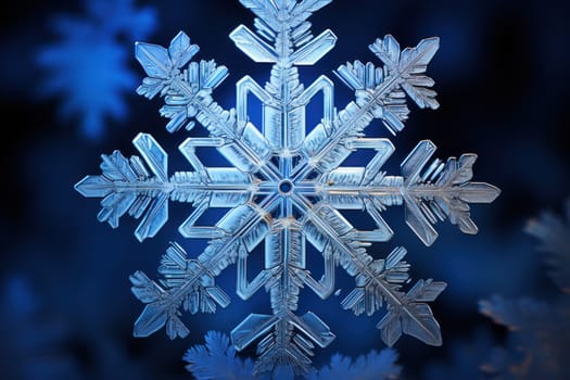 An artistic masterpiece showcasing the exquisite details and singular beauty of individual snowflakes, captured through the lens of macro photography, unraveling their complex, one-of-a-kind designs.