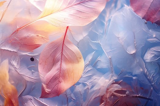 An exquisite display of artistry, capturing the intricate and mesmerizing patterns formed by frost on windows, leaves, and various surfaces through the lens of macro photography, resulting in striking and abstract visual compositions.