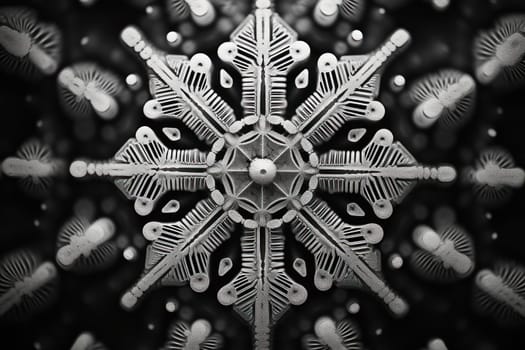 An artistic masterpiece showcasing the exquisite details and singular beauty of individual snowflakes, captured through the lens of macro photography, unraveling their complex, one-of-a-kind designs.