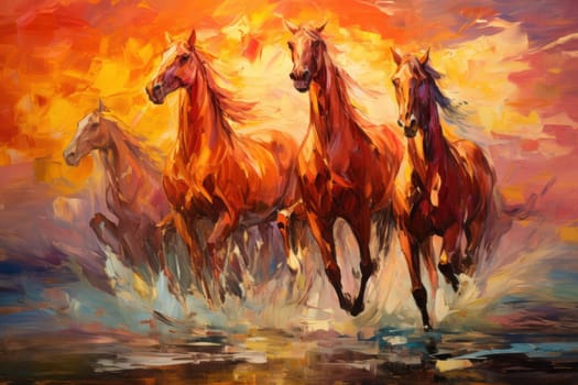 An awe-inspiring portrayal of fabled phoenix riders, gracefully soaring through the skies astride magnificent fiery avian creatures.