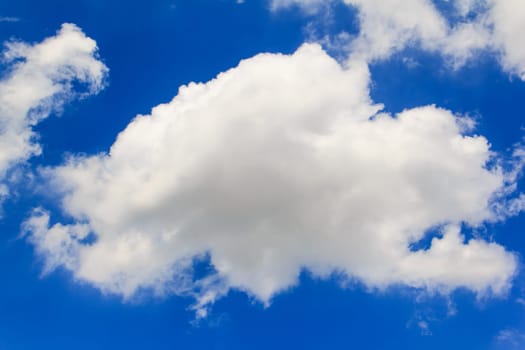 beautiful fresh, bright clouds with blue sky in bright day for scene and background