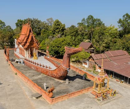 Thai temple in Suphannahong Barge shape
