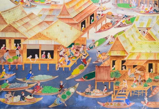 Thai mural painting