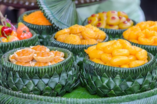 Traditional Thai sweet dessert made from edd yolk