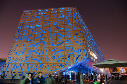 SHANGHAI - MAY 24: EXPO Poland Pavilion. May 24, 2010 in Shanghai China.