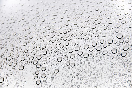 Background of water drops on glass