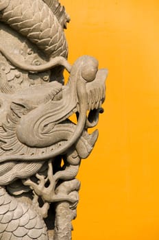 Close up of strone sculpted dragon