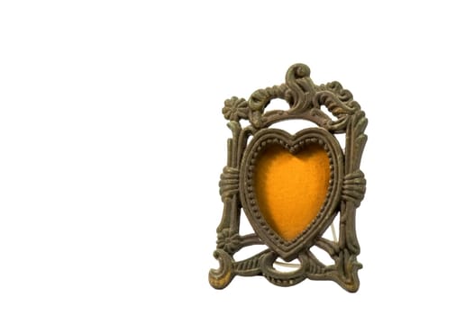 The antique photo frame isolated over white