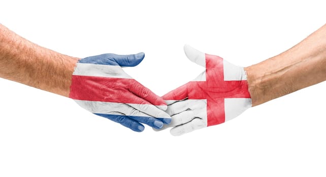 Handshake Costa Rica and England