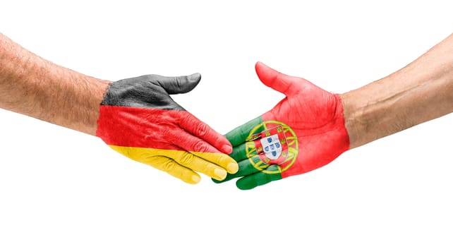 Handshake Germany and Portugal