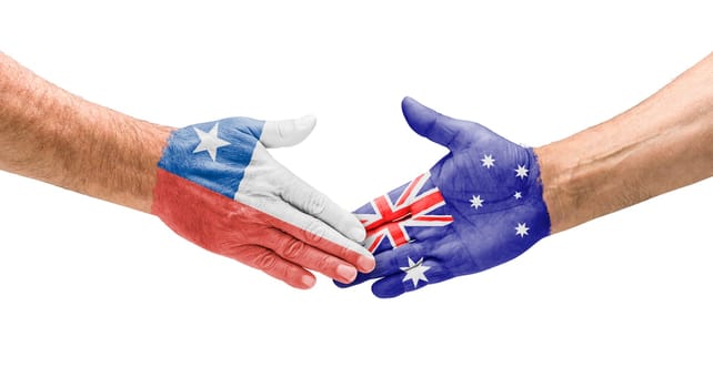 Handshake Chile and Australia