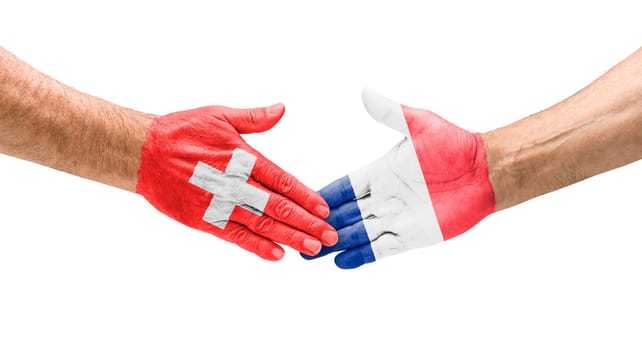 Handshake Switzerland and France