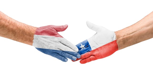 Handshake Netherlands and Chile