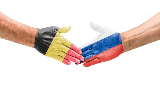 Handshake Belgium and Russia