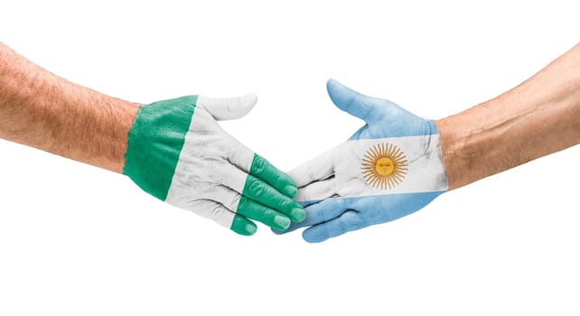 Handshake Nigeria and Argentina