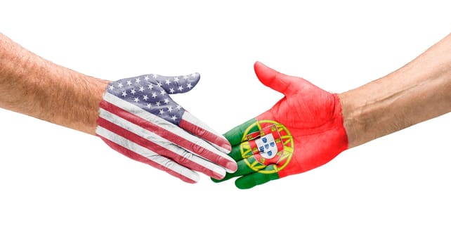 Handshake USA and Portugal