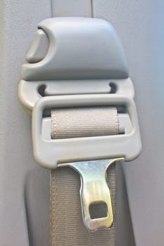 close up safety belt in a car