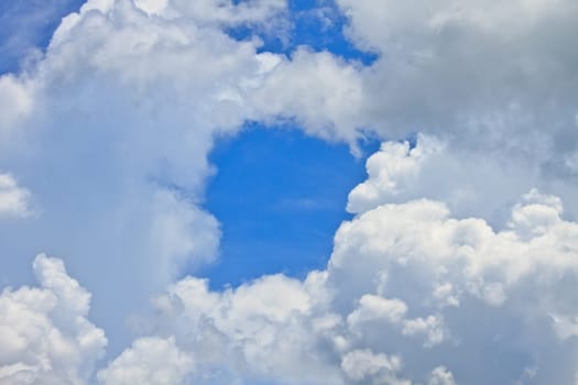 blue sky with white clouds. can be used as background