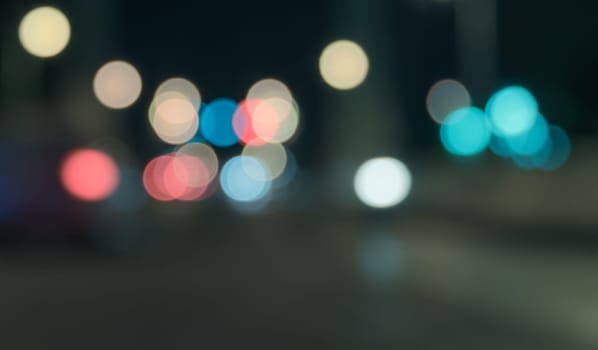 Abstract bokeh street lights