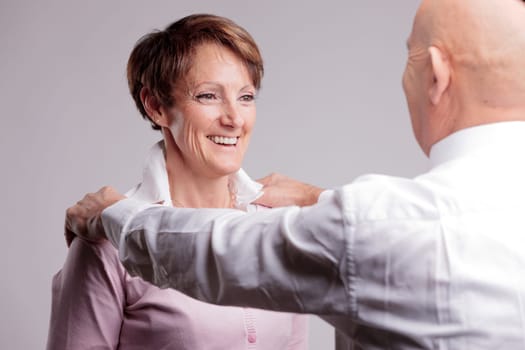 smiling woman approval by her boss