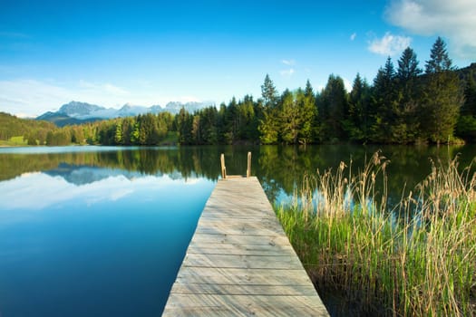 Mountain lake in the Alps