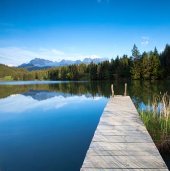 Mountain lake in the Alps
