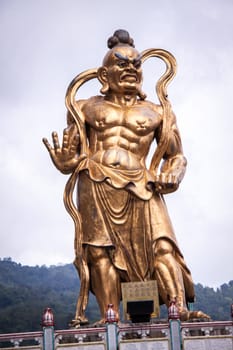 Asian temple with zodiac signs and religious symbols in Malaysia