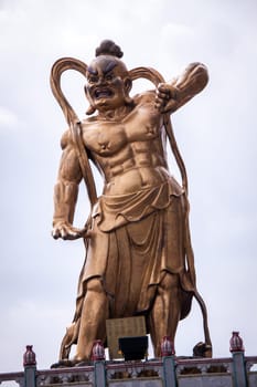 Asian temple with zodiac signs and religious symbols in Malaysia