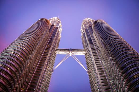 Petronas Towers in Kuala Lumpur,Malaysia