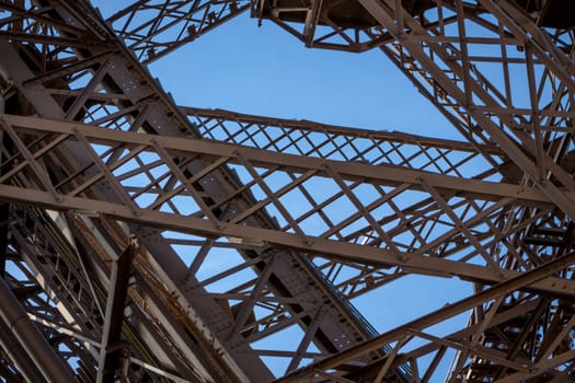 eiffeltower in paris landmark in front of blue sky in spring architecture view