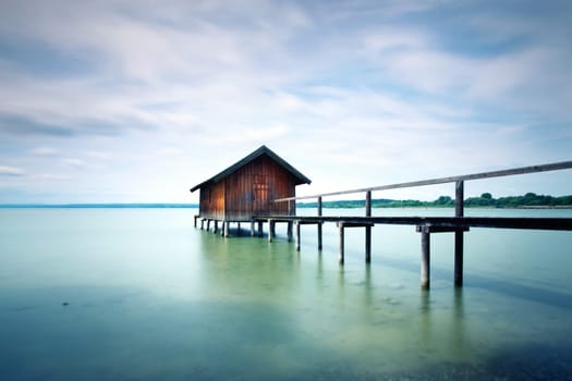 Boathouse on the lake