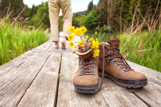Wanderer takes a break