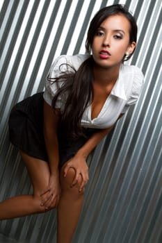 Beautiful young latin fashion woman
