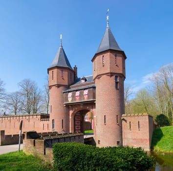 entrance of castle The Haar in utrecht, netherlands
