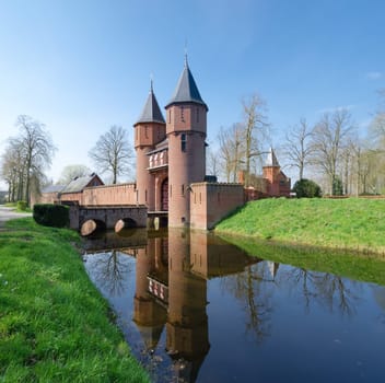 entrance gate of castle The Haar in utrecht, netherlands