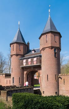 entrance gate of castle The Haar in utrecht, netherlands