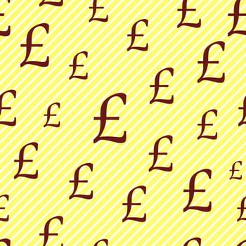 Pound seamless pattern, uk currency. A vector illustration.