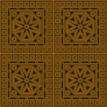 Seamless geometric golden pattern design