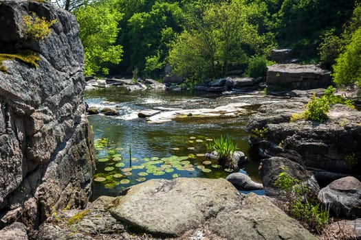 Beautiful landscape of Ukrainian canyon in Buki