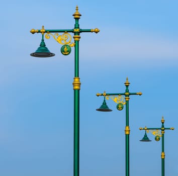 Thai street lamp in Bangkok, Thailand