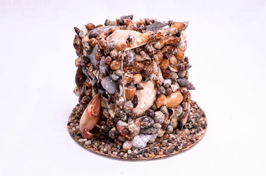 Seashell Decorations Handmade Mini House Made of Shells