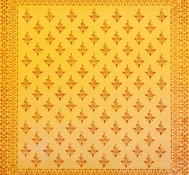 Native Thai floral pattern painting