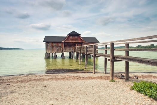 Boathouse on the lake